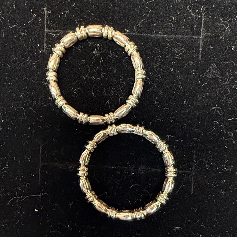 Stunning Sterling Silver And Rhinestone Stackable Women's Ring Size 7 - Picture 2 of 3